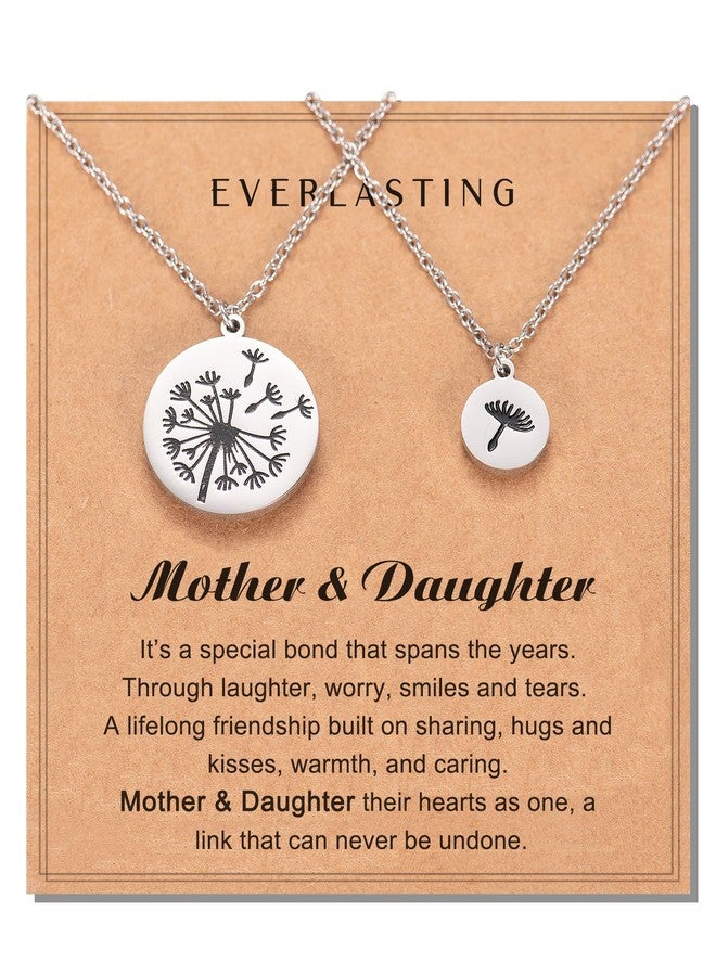 Shonyin Mother Daughter Necklace Set for 2 Christmas Gift for Mom from Daughter Valentines Day Gifts for Mom Matching Mommy and Me Jewelry Back to School Mothers Day Birthday - Image 1